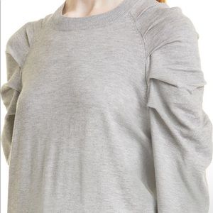 Ted Baker London gray folded sleeve sweater, size 5, fits like a 14
